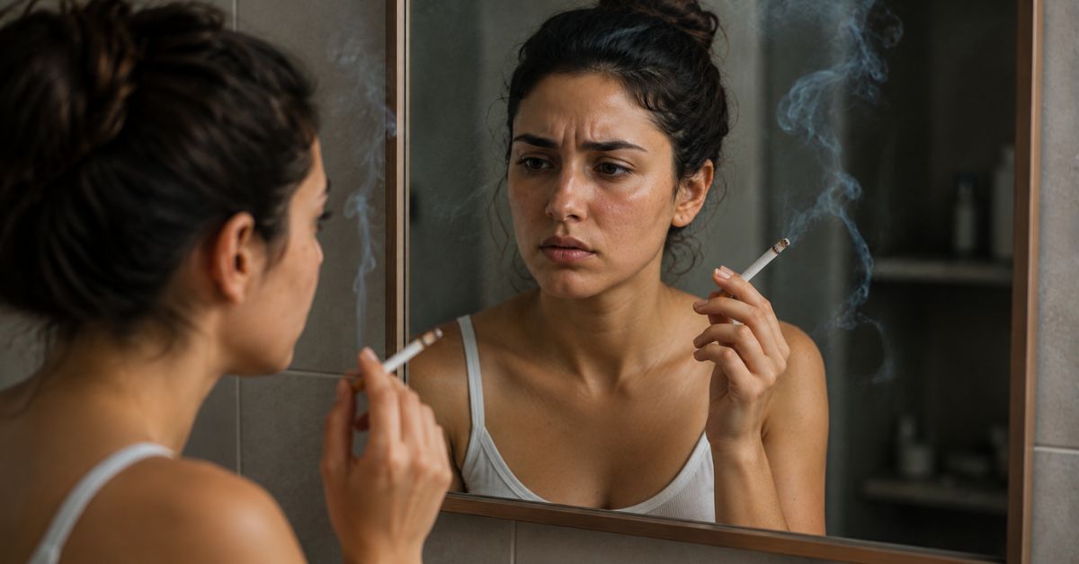 Cigarettes Reduce Skin Glow